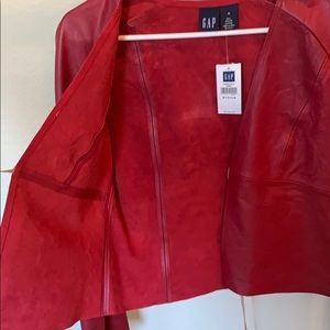 GAP Jackets & Coats - Gap red 100% leather jacket GAP Jackets & Coats - Gap red 100% leather jacket